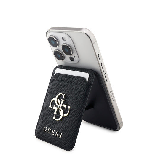Guess Orjinal Lisanslı Metal Büyük 4G ve Yazı Logolu Standlı Magnetik Kartlık