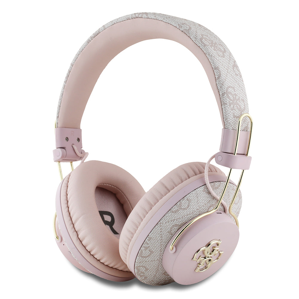 Guess Orjinal Lisanslı PU 4G Desenli Büyük Metal Logolu Kulak Üstü Bluetooth Kulaklık