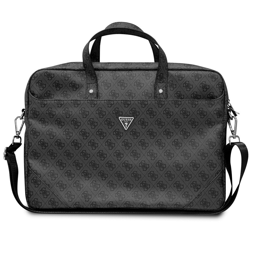 Guess Orjinal Lisanslı Sıcak Damgalı 4G Desenli Üçgen Logolu Omuz Askılı 15-16 inç Laptop Çantası