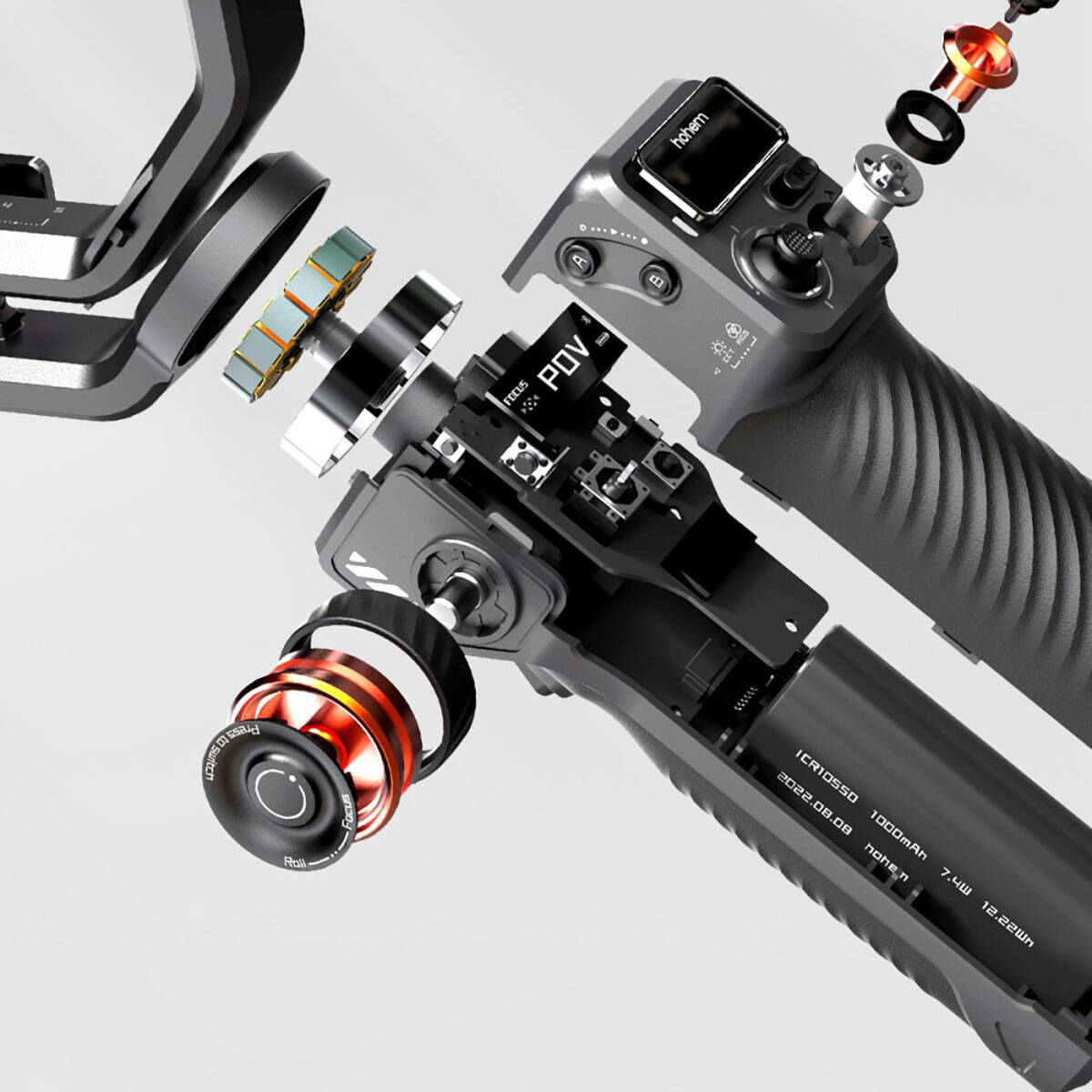 Hohem iSteady M6 3 Eksenli El Tipi AI Yapay Zeka Görüş Sensörlü Gimbal Stabilizatör Siyah