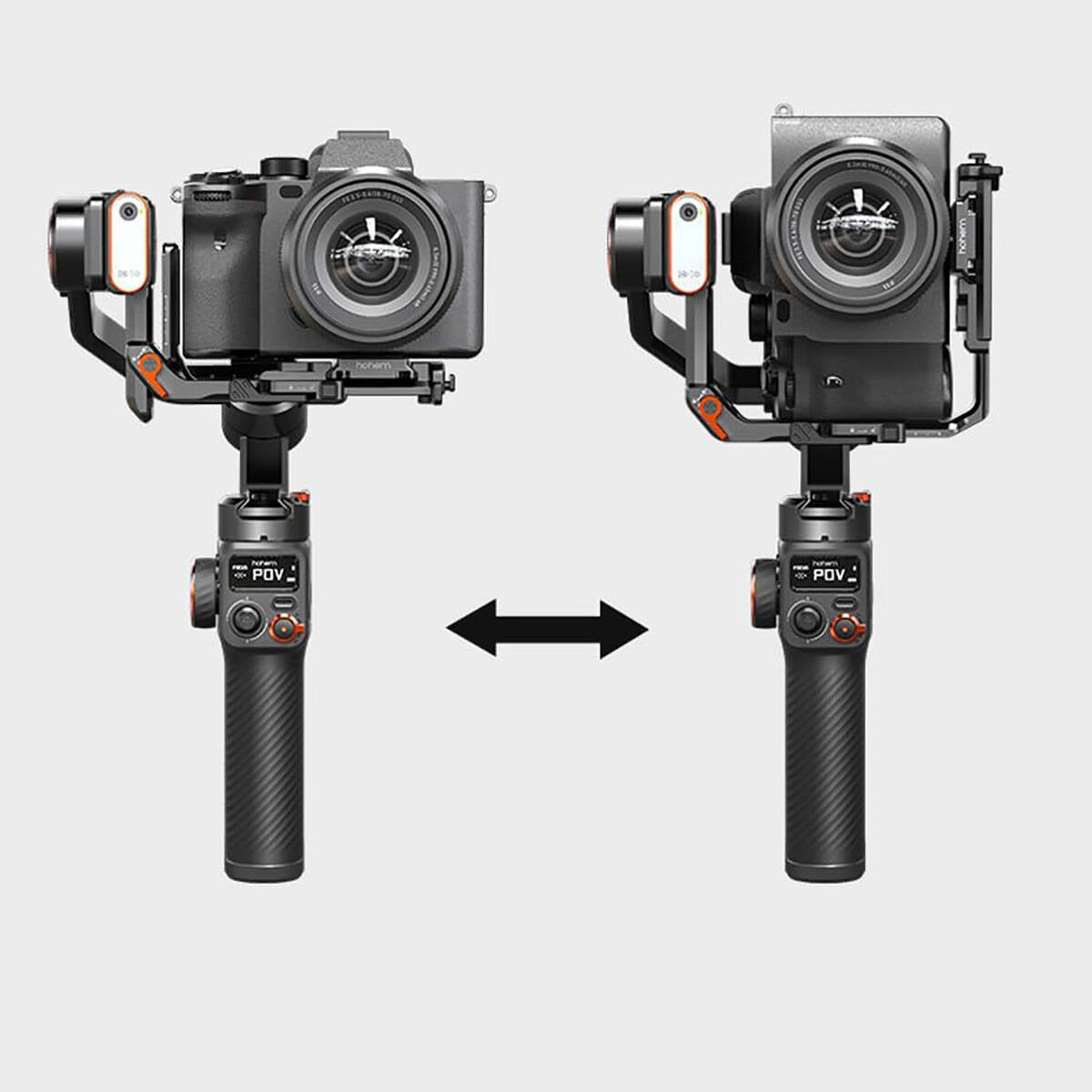 Hohem iSteady MT2 3 Eksenli El Tipi AI Yapay Zeka Görüş Sensörlü Kamera Gimbal Stabilizatör Siyah