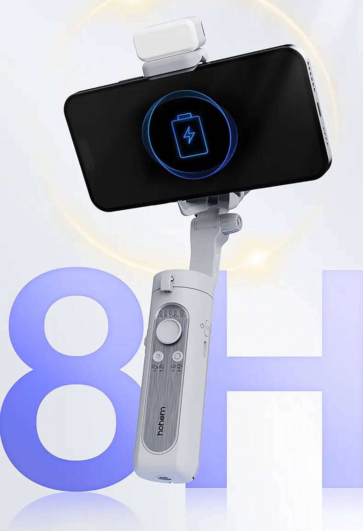 Hohem iSteady XE 3 Eksenli El Tipi Led Işıklandırma Aparatlı Gimbal Stabilizatör Gri