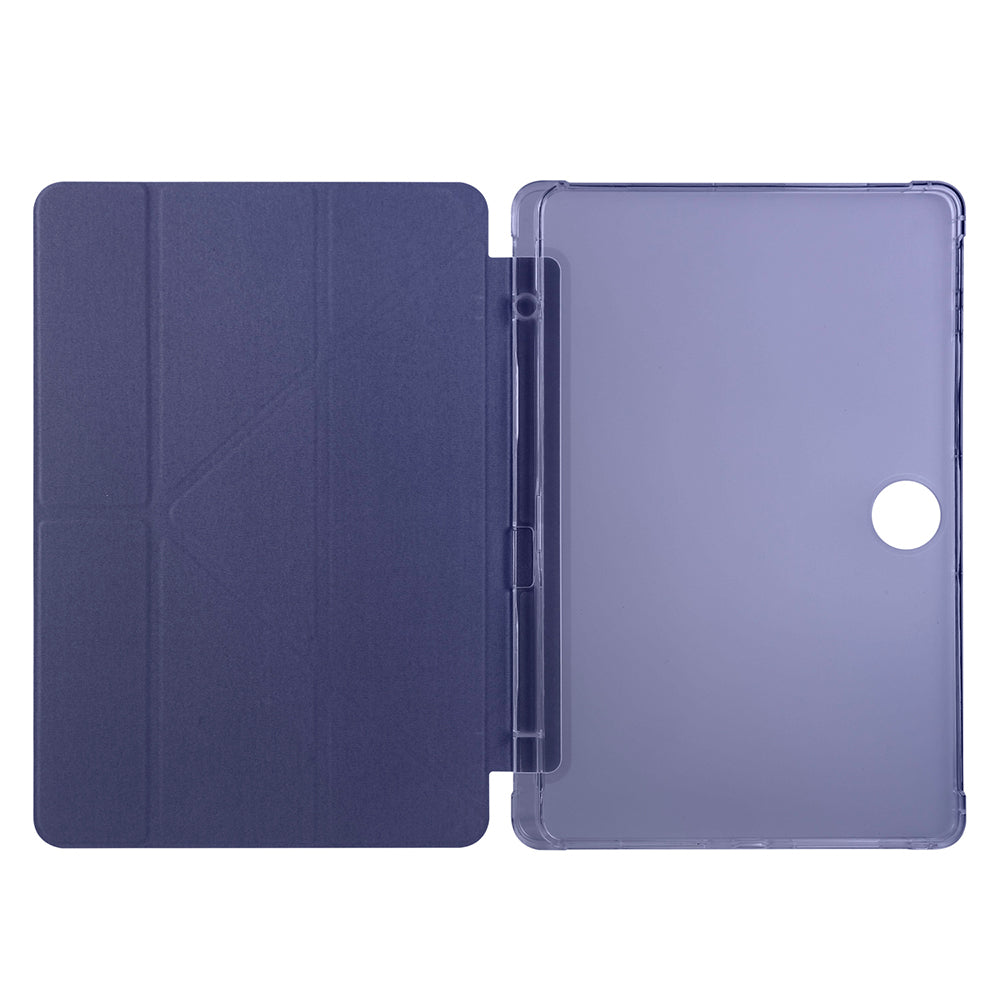 Honor Pad 9 Kılıf Zore Tri Folding Kalem Bölmeli Standlı Kılıf Mor