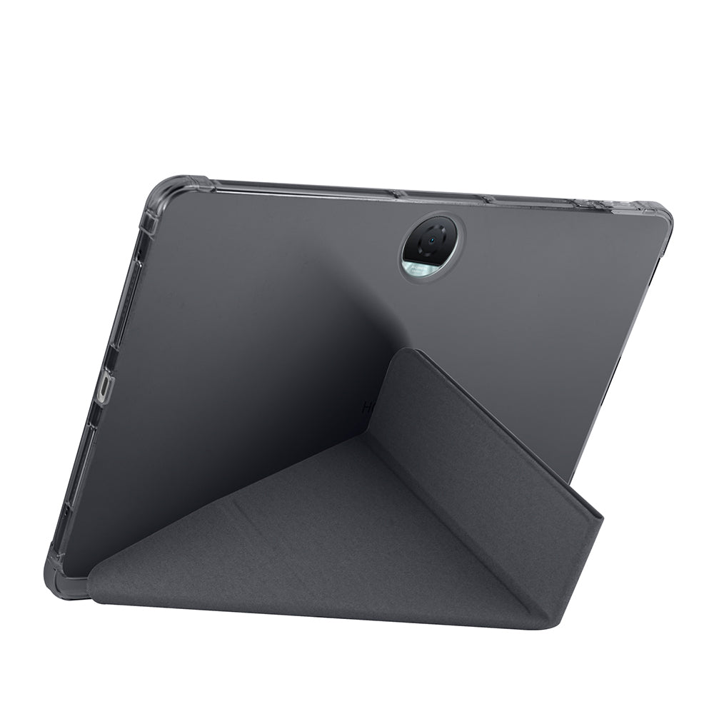 Honor Pad 9 Kılıf Zore Tri Folding Kalem Bölmeli Standlı Kılıf Siyah