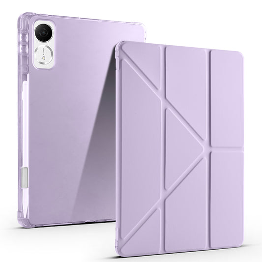 Honor Pad V9 Kılıf Zore Tri Folding Kalem Bölmeli Standlı Kılıf Lila