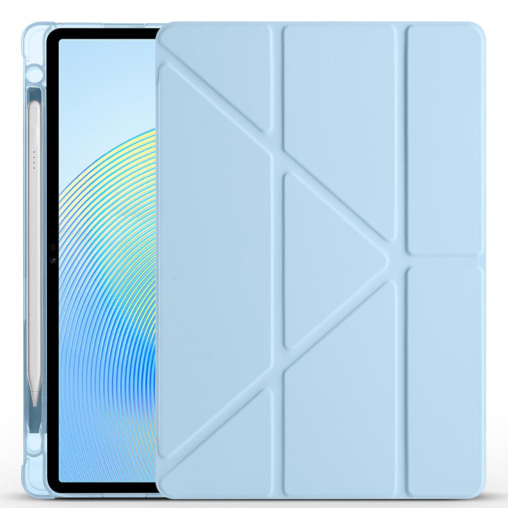 Honor Pad X8A Kılıf Zore Tri Folding Kalem Bölmeli Standlı Kılıf Lacivert