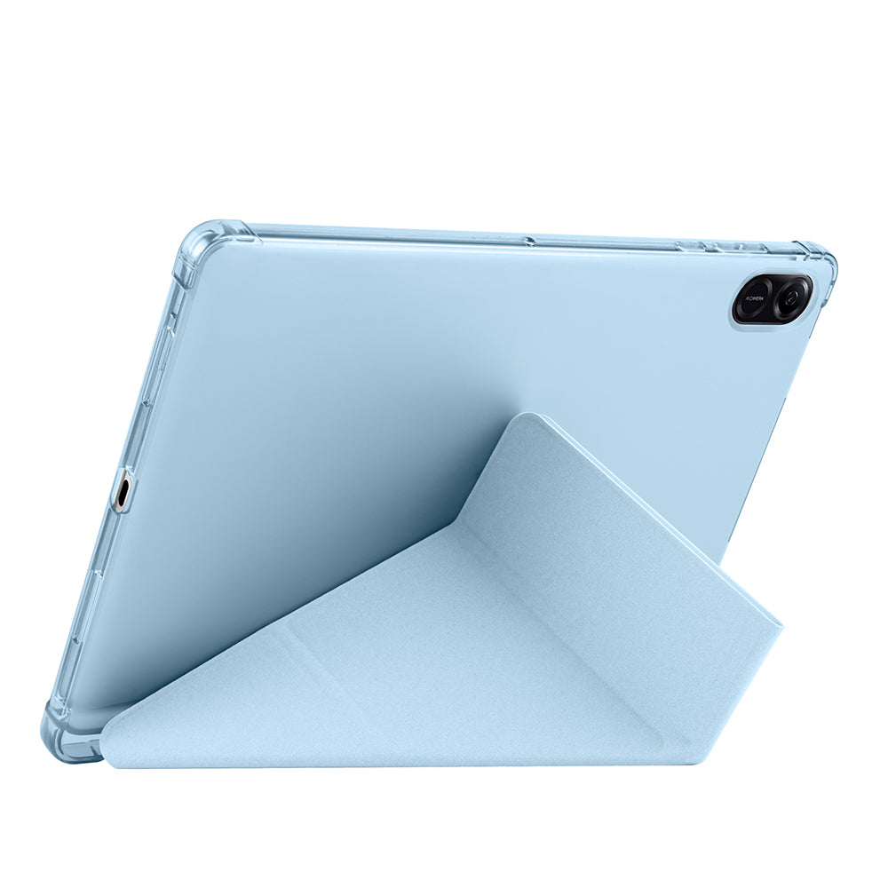Honor Pad X8A Kılıf Zore Tri Folding Kalem Bölmeli Standlı Kılıf Lacivert