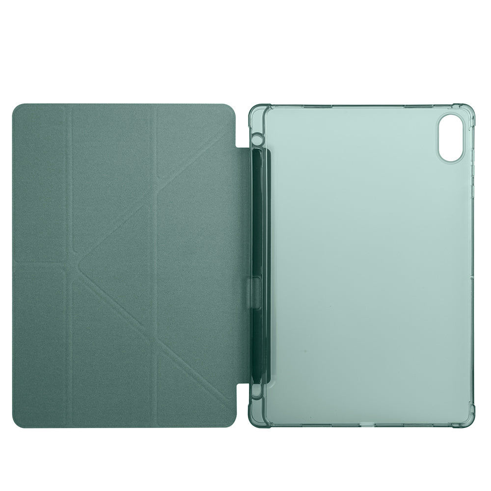 Honor Pad X8A Kılıf Zore Tri Folding Kalem Bölmeli Standlı Kılıf Siyah