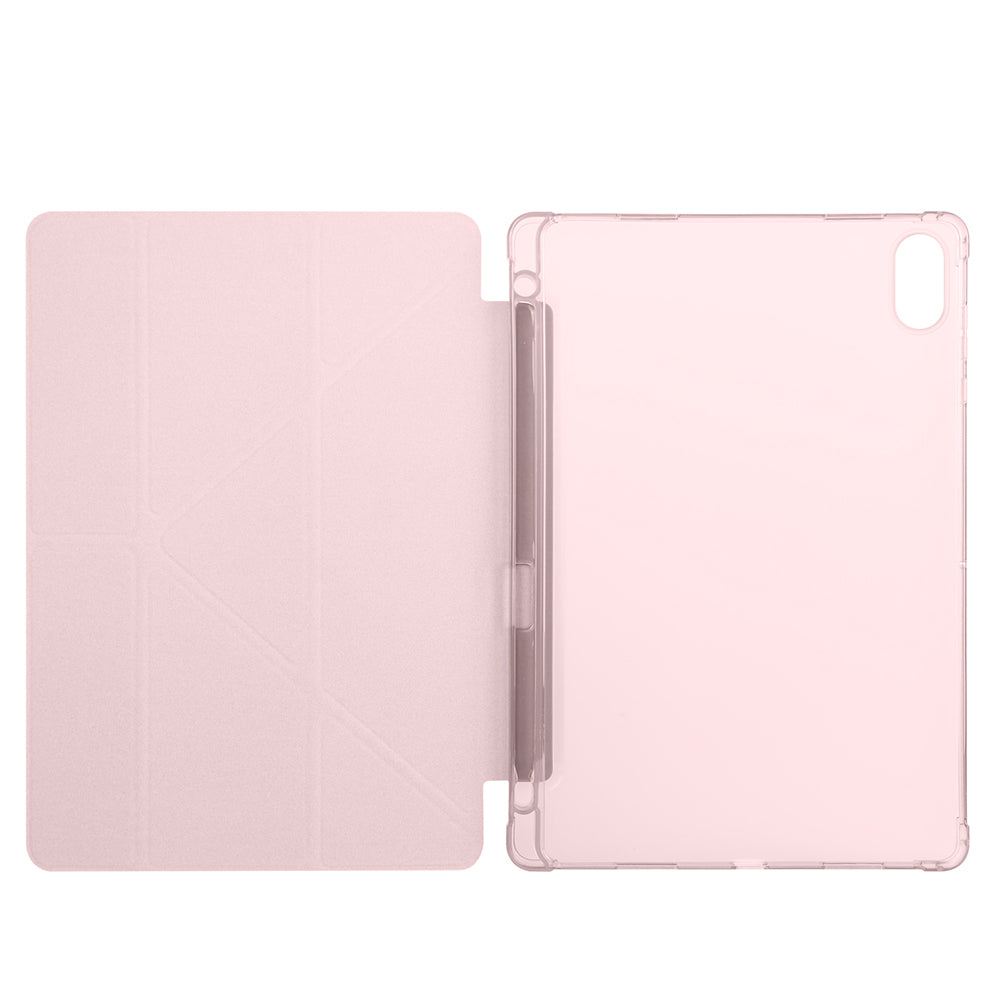 Honor Pad X8A Kılıf Zore Tri Folding Kalem Bölmeli Standlı Kılıf Lila