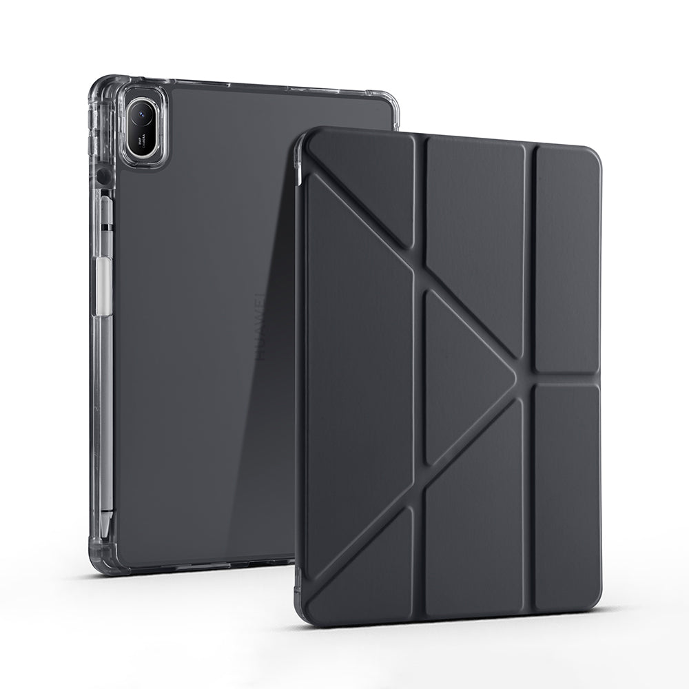 Huawei Matepad SE 11 Kılıf Zore Tri Folding Kalem Bölmeli Standlı Kılıf Siyah