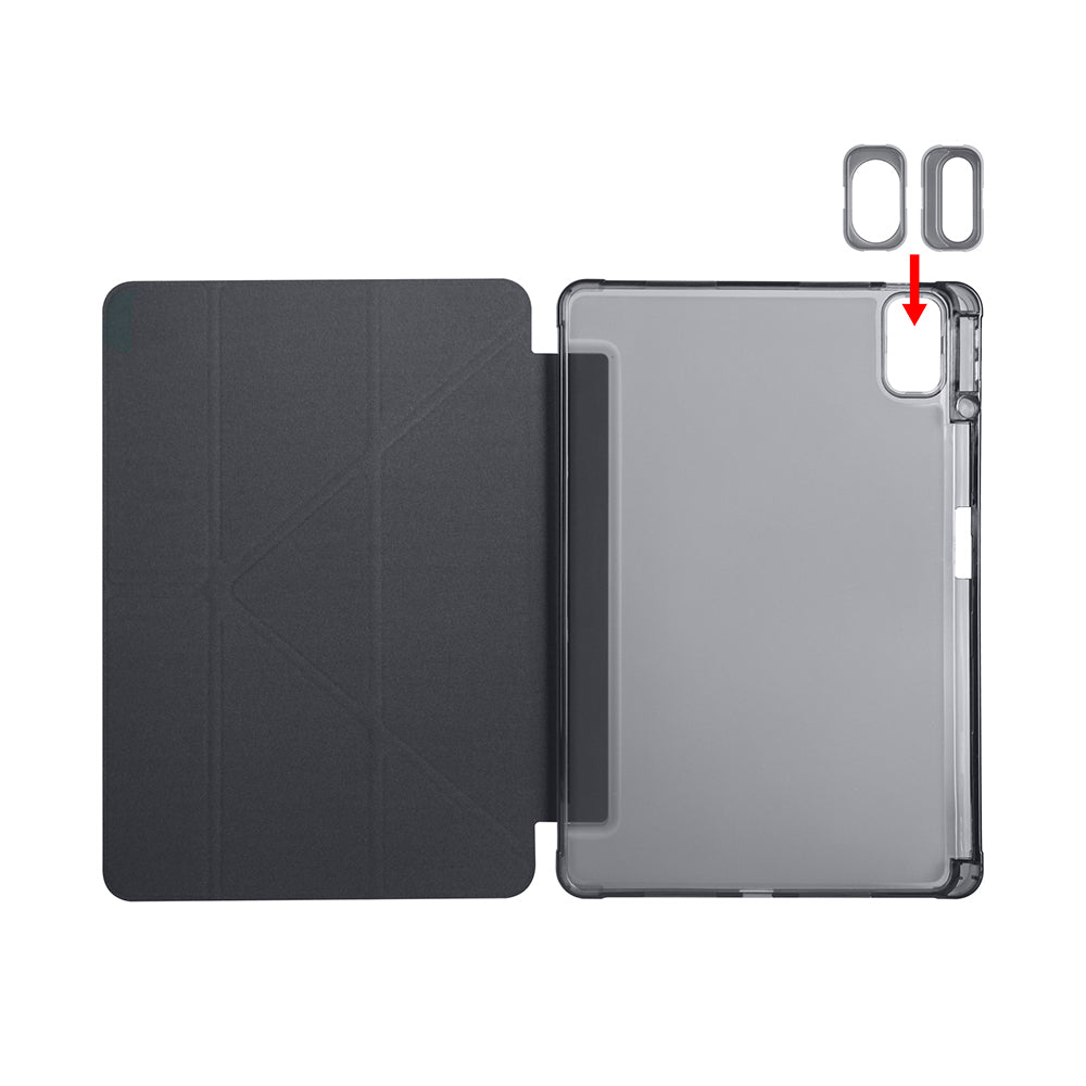 Huawei Matepad SE 11 Kılıf Zore Tri Folding Kalem Bölmeli Standlı Kılıf Koyu Yeşil