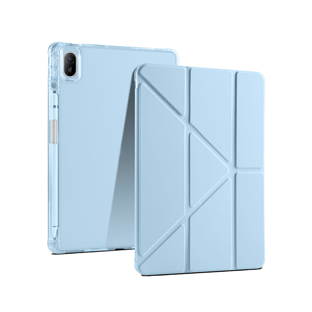 Huawei Matepad SE 11 Kılıf Zore Tri Folding Kalem Bölmeli Standlı Kılıf Rose Gold