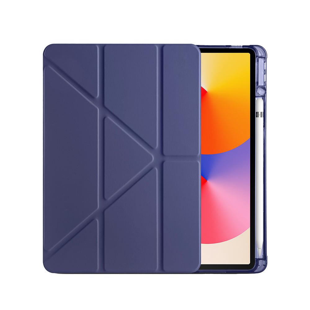 Huawei Matepad SE 11 Kılıf Zore Tri Folding Kalem Bölmeli Standlı Kılıf Gri