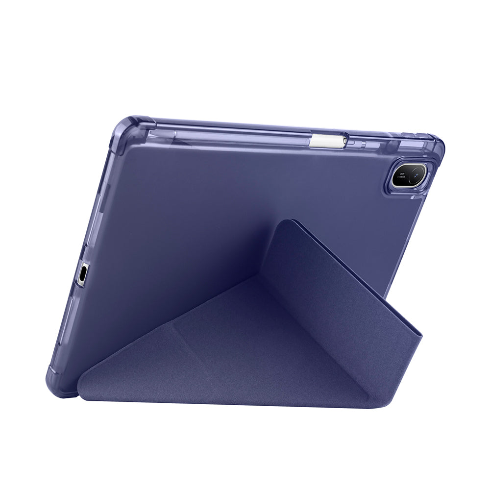 Huawei Matepad SE 11 Kılıf Zore Tri Folding Kalem Bölmeli Standlı Kılıf Mavi