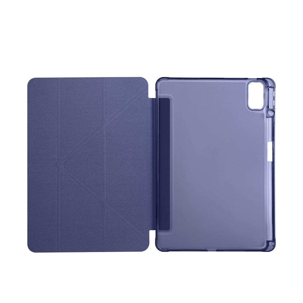 Huawei Matepad SE 11 Kılıf Zore Tri Folding Kalem Bölmeli Standlı Kılıf Gri