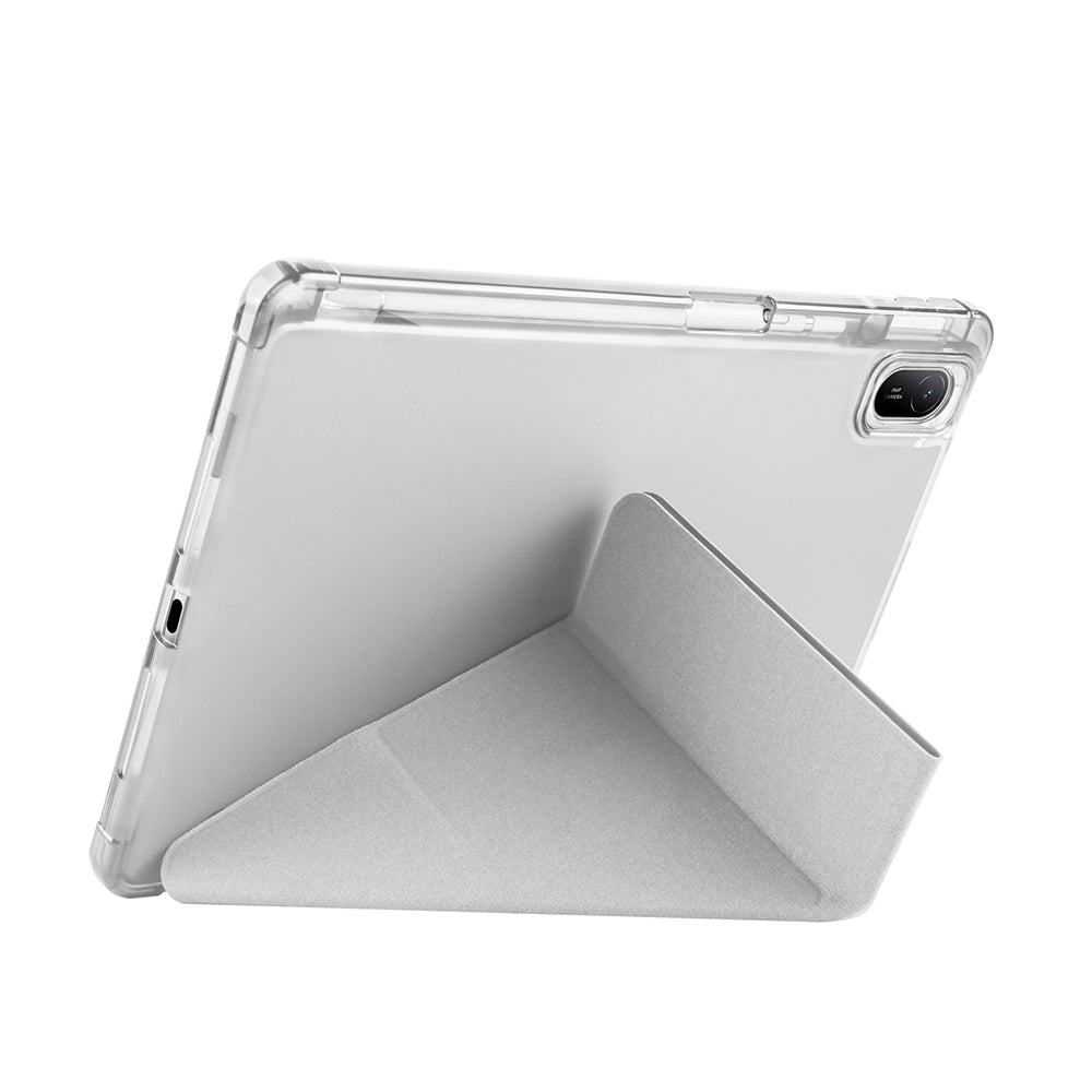 Huawei Matepad SE 11 Kılıf Zore Tri Folding Kalem Bölmeli Standlı Kılıf Rose Gold