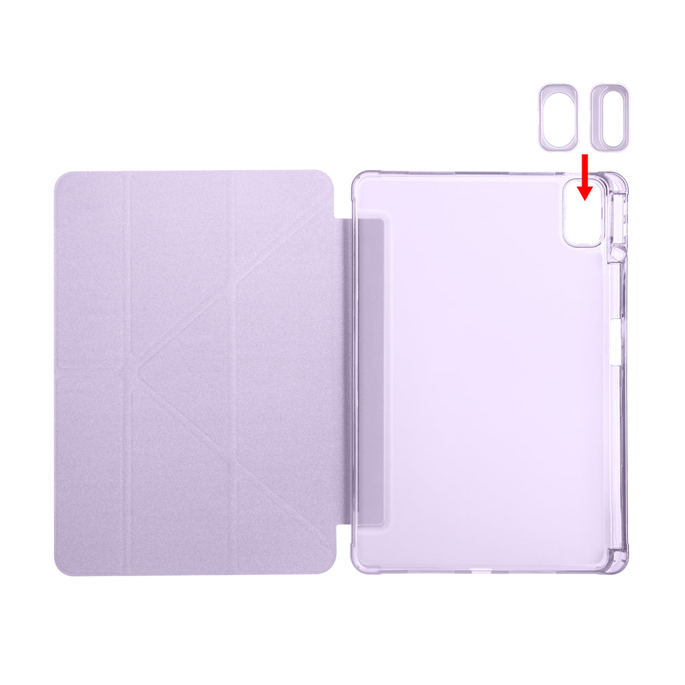 Huawei Matepad SE 11 Kılıf Zore Tri Folding Kalem Bölmeli Standlı Kılıf Siyah