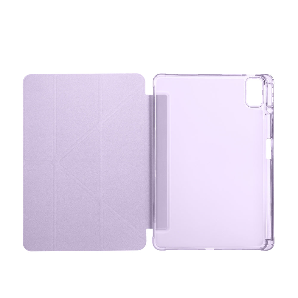 Huawei Matepad SE 11 Kılıf Zore Tri Folding Kalem Bölmeli Standlı Kılıf Rose Gold