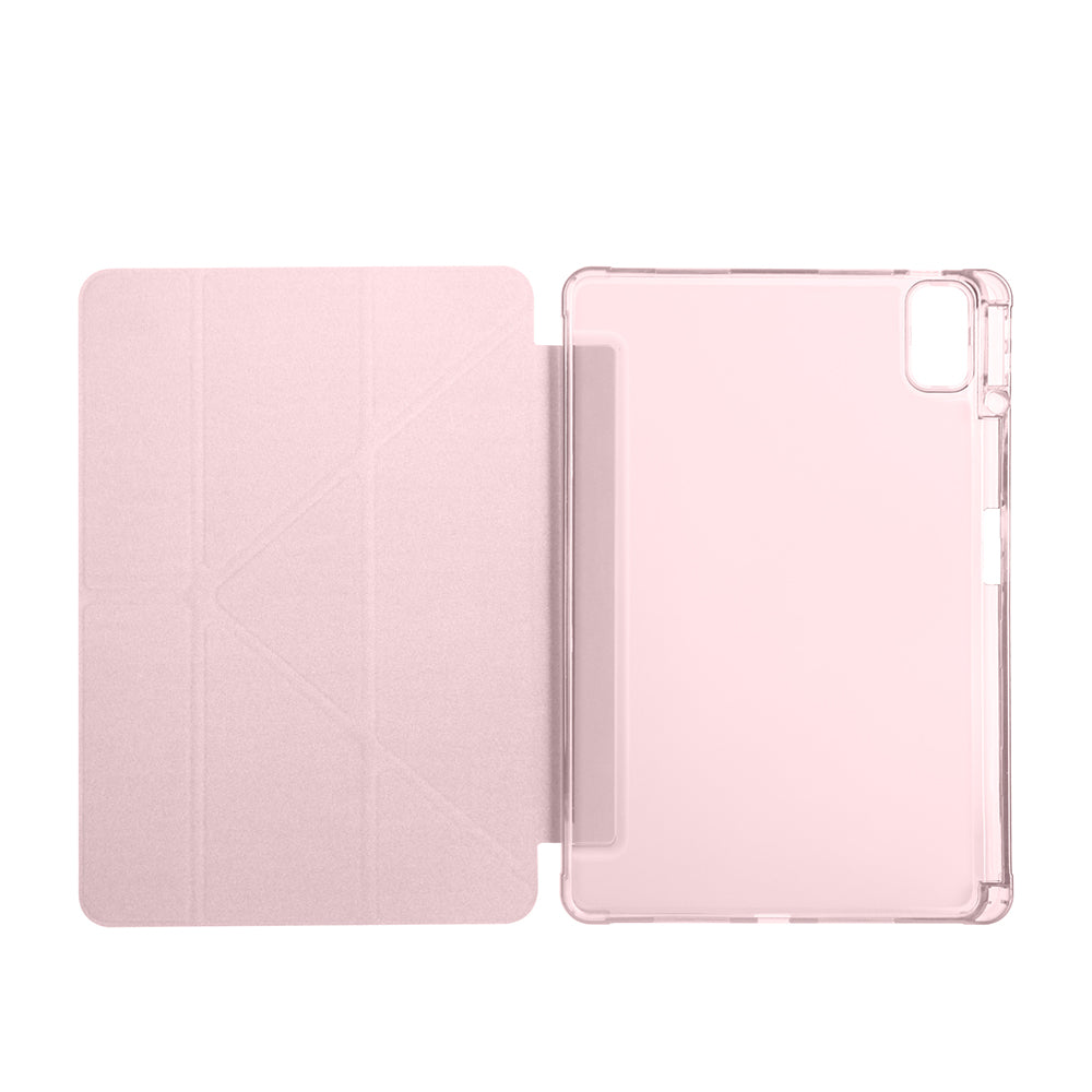 Huawei Matepad SE 11 Kılıf Zore Tri Folding Kalem Bölmeli Standlı Kılıf Gri