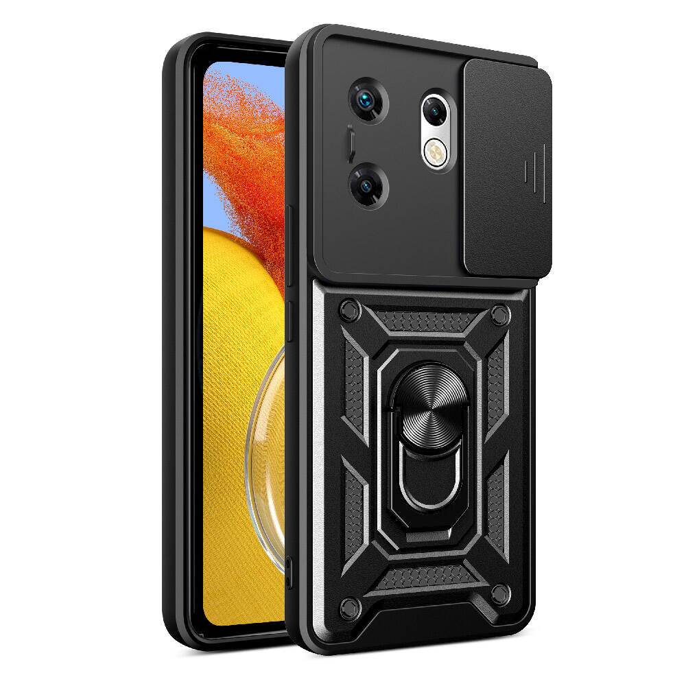 İnfinix Zero 30 4G Kılıf Magnetik Standlı Kamera Korumalı Zore Sürgülü Vega Kapak