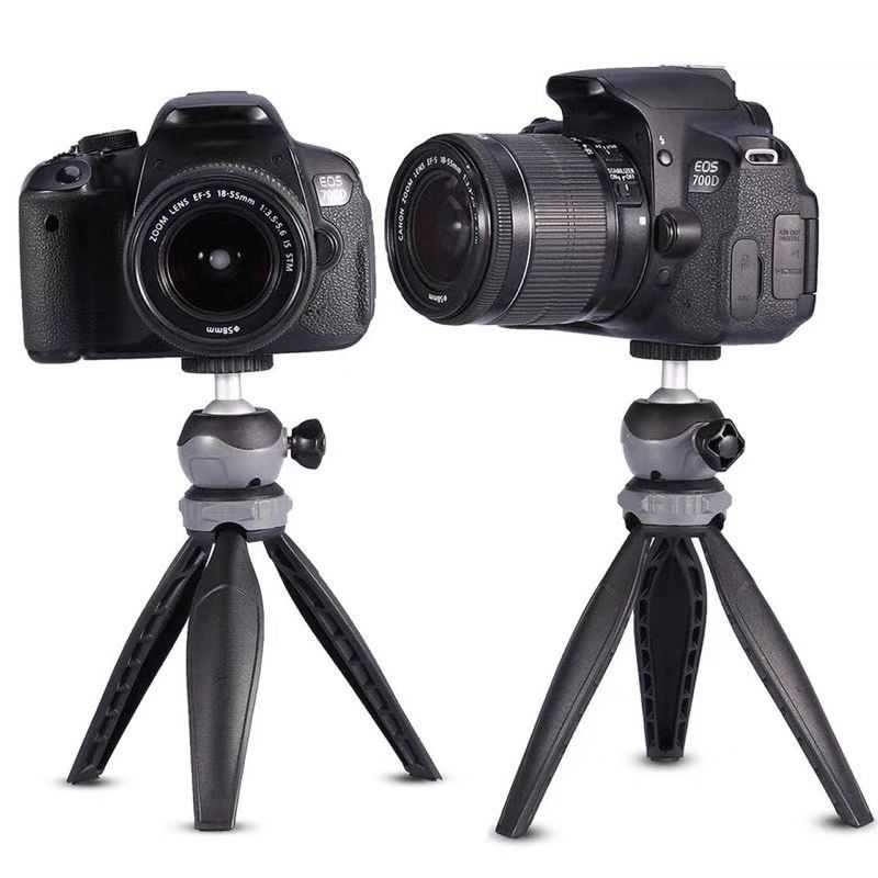 Jmary MT-20 Tripod 360 Derece Oynar Başlıklı Çok Yönlü Kısa Telefon Sabitleyici 16 cm Gri