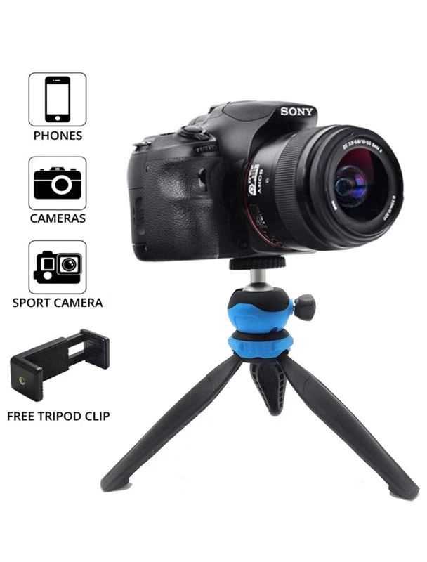 Jmary MT-20 Tripod 360 Derece Oynar Başlıklı Çok Yönlü Kısa Telefon Sabitleyici 16 cm Siyah