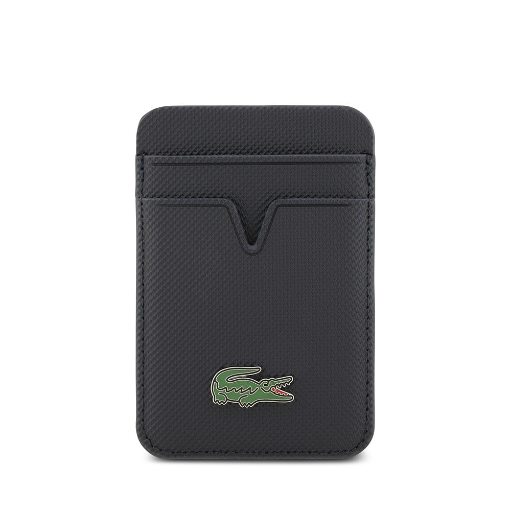 Lacoste Orjinal Lisanslı 2 Hazneli PU Pike Desenli İkonik Timsah Dokuma Logolu Magnetik Kartlık