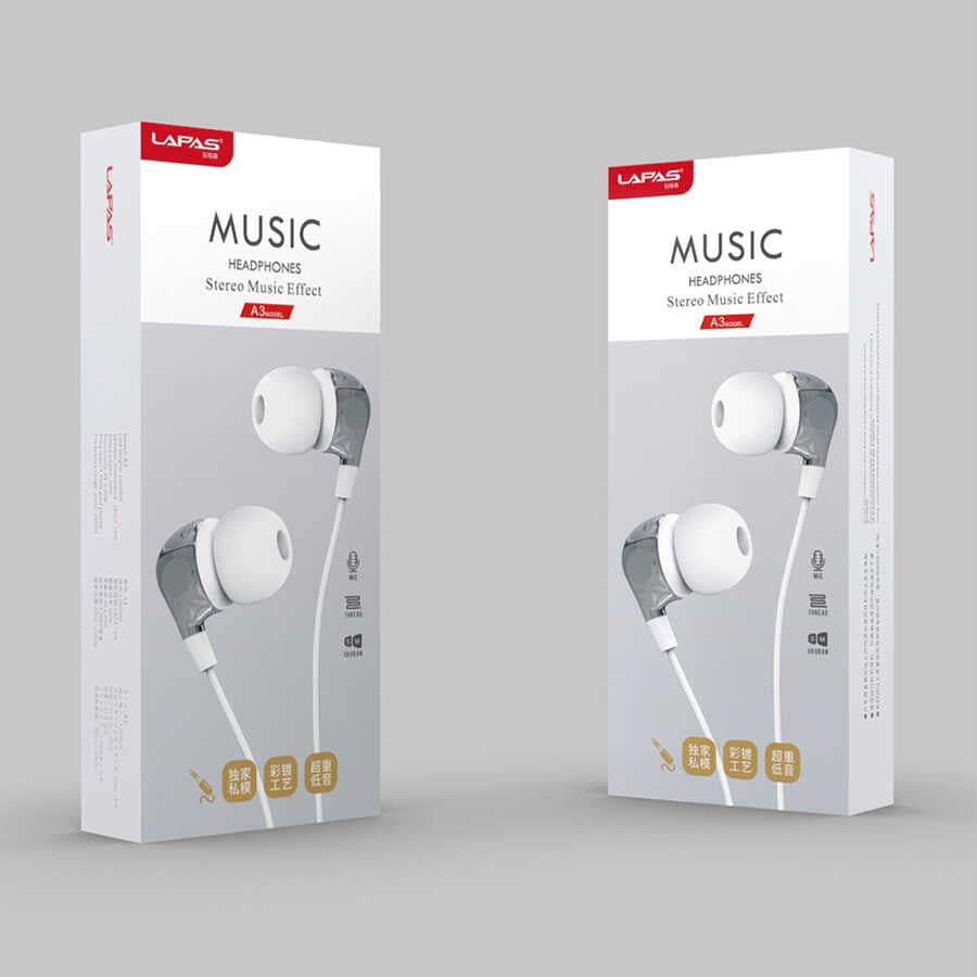 Lapas A3 3.5mm Kulaklık Siyah-Yeşil