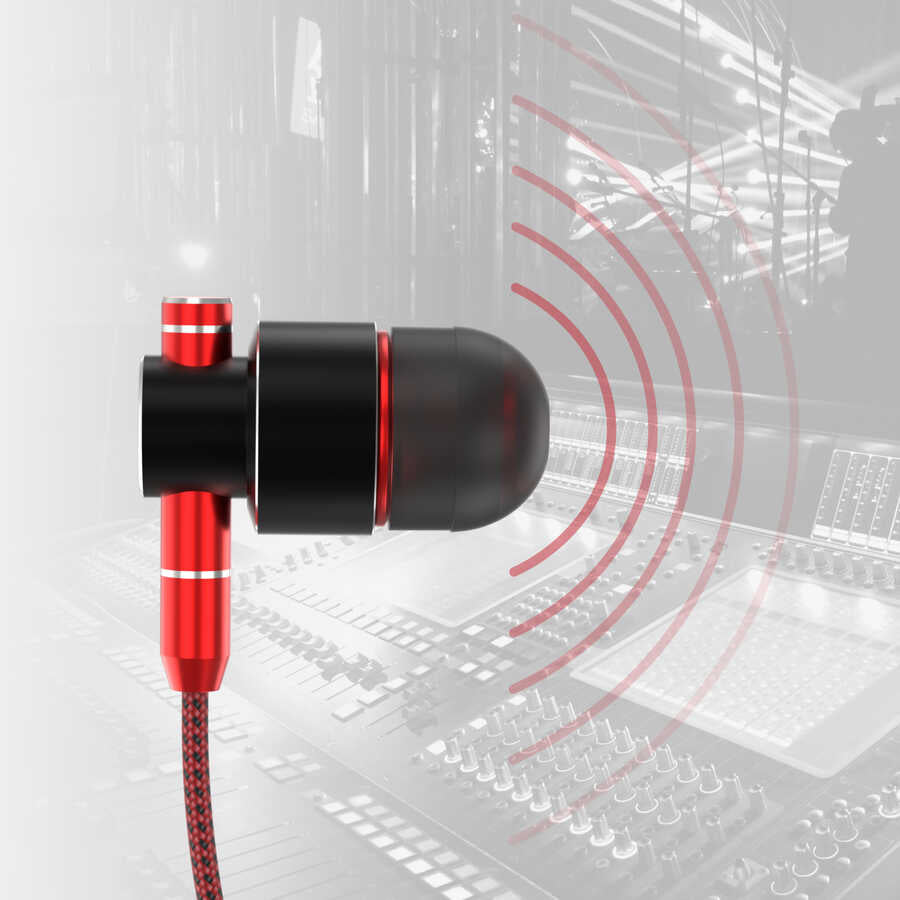 Lapas LY800 3.5mm Kulaklık Siyah-Kırmızı