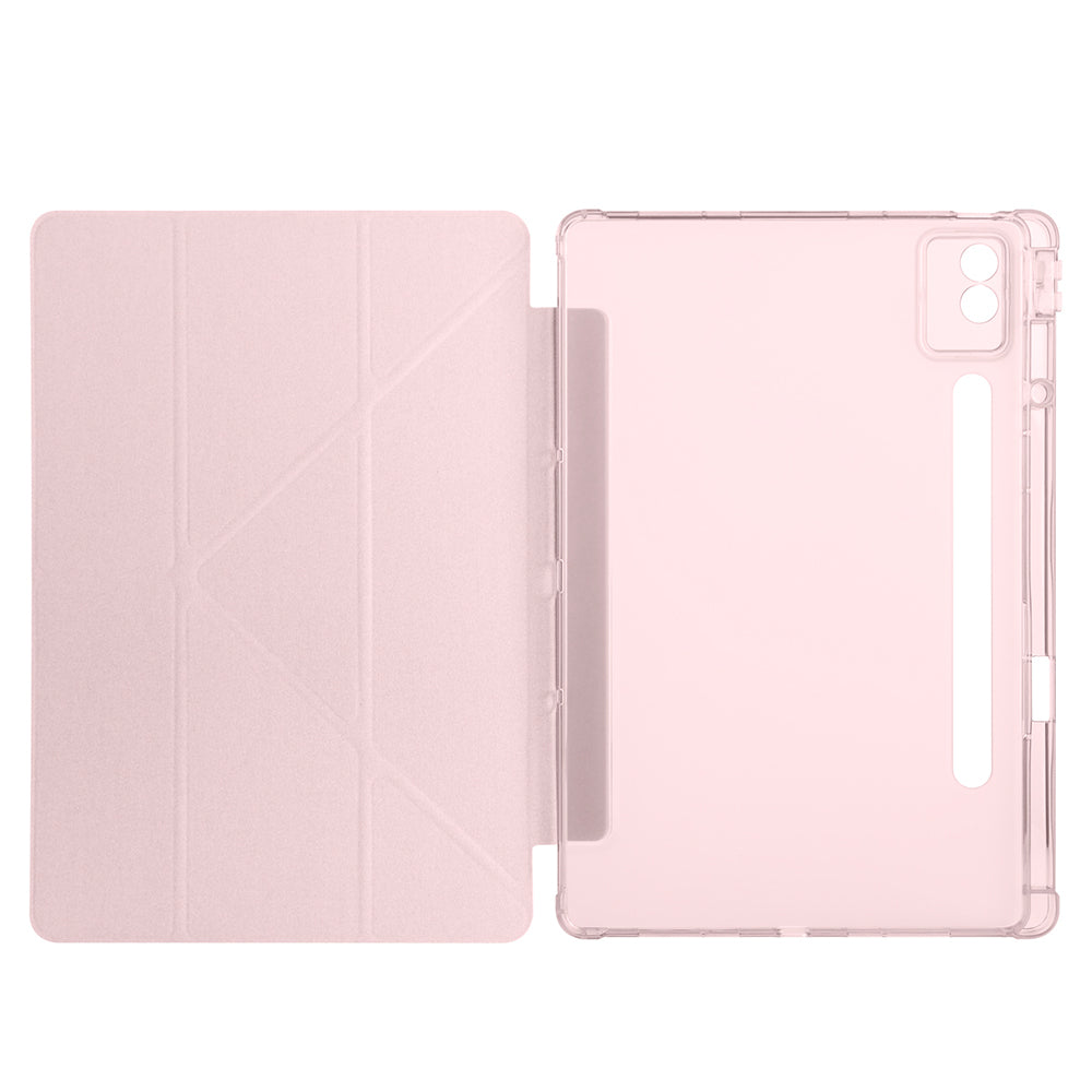 Lenovo Idea Tab Pro 12.7 TB-373FU Kılıf Zore Tri Folding Kalem Bölmeli Standlı Kılıf Siyah