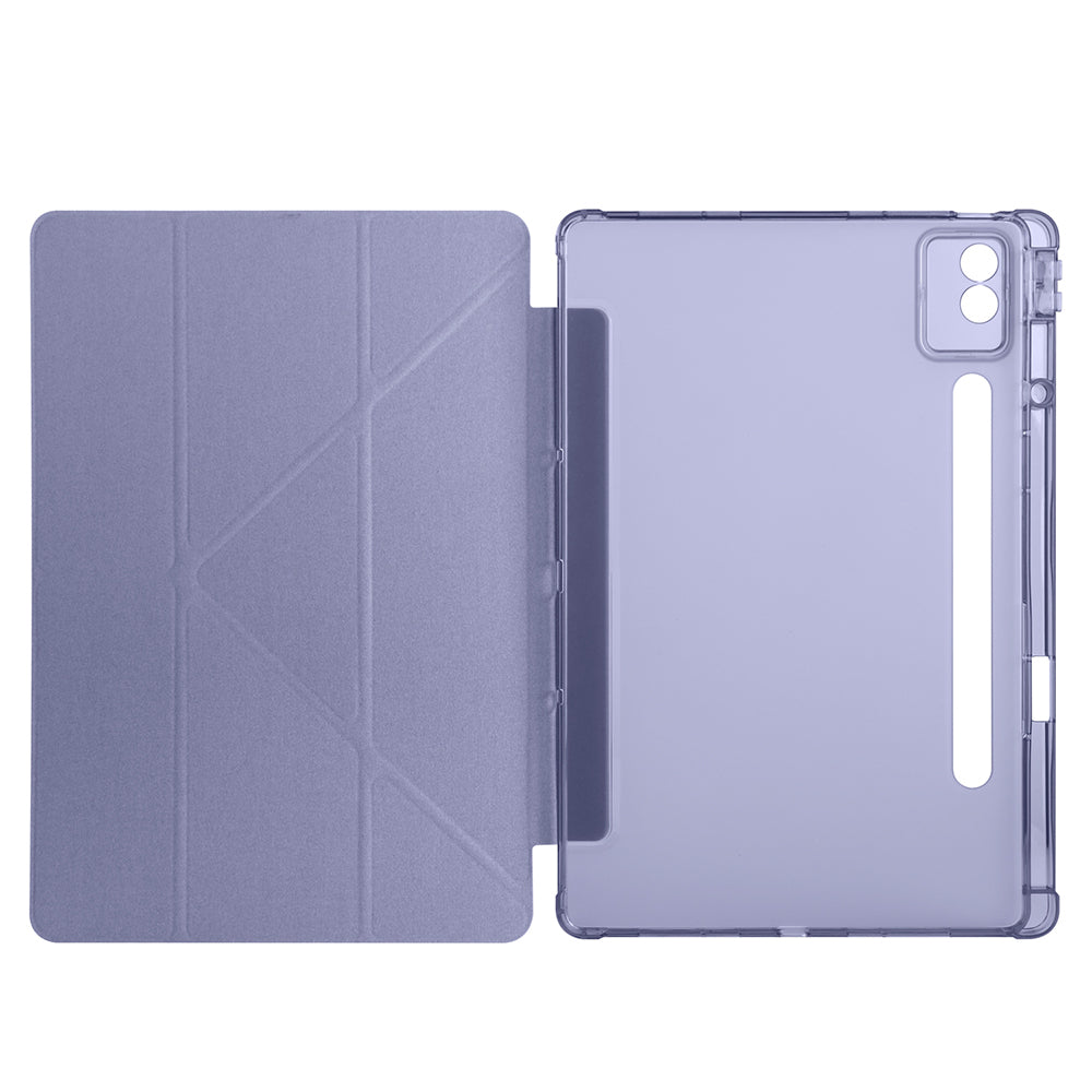 Lenovo Idea Tab Pro 12.7 TB-373FU Kılıf Zore Tri Folding Kalem Bölmeli Standlı Kılıf Rose Gold