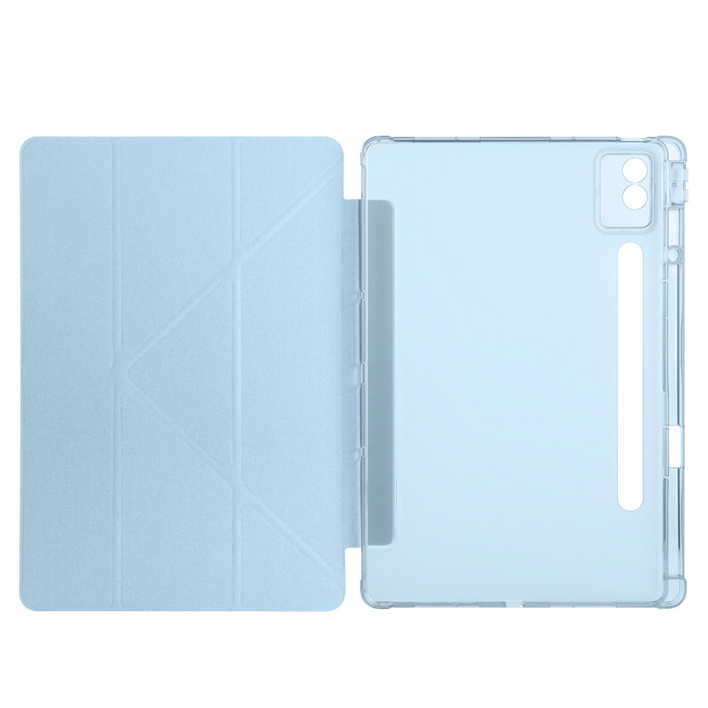 Lenovo Idea Tab Pro 12.7 TB-373FU Kılıf Zore Tri Folding Kalem Bölmeli Standlı Kılıf Koyu Yeşil