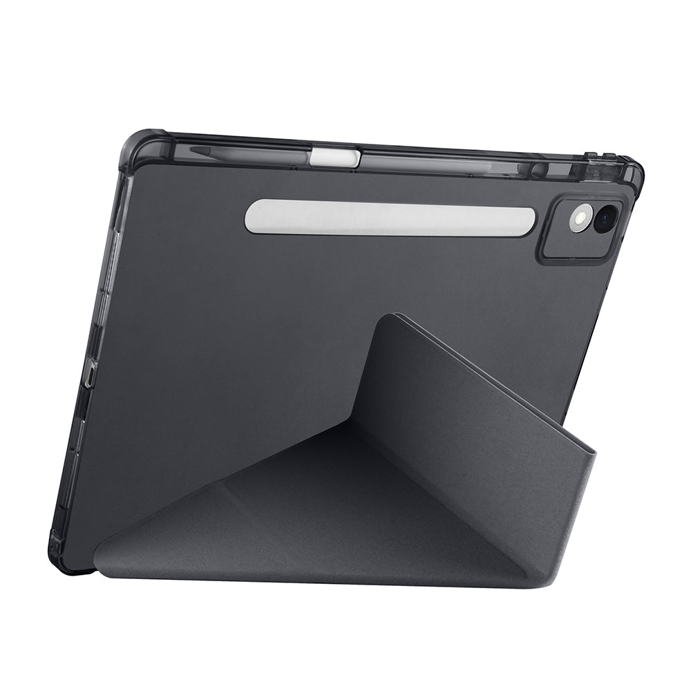 Lenovo Idea Tab Pro 12.7 TB-373FU Kılıf Zore Tri Folding Kalem Bölmeli Standlı Kılıf Mavi