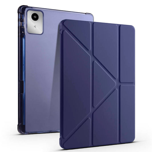 Lenovo M11 TB-330FU Kılıf Zore Tri Folding Kalem Bölmeli Standlı Kılıf Koyu Yeşil