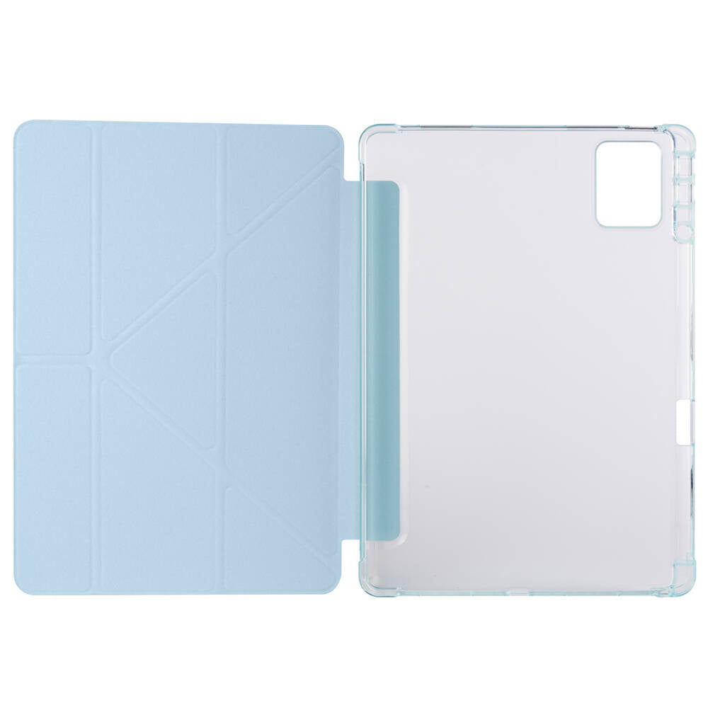 Lenovo M11 TB-330FU Kılıf Zore Tri Folding Kalem Bölmeli Standlı Kılıf Mor