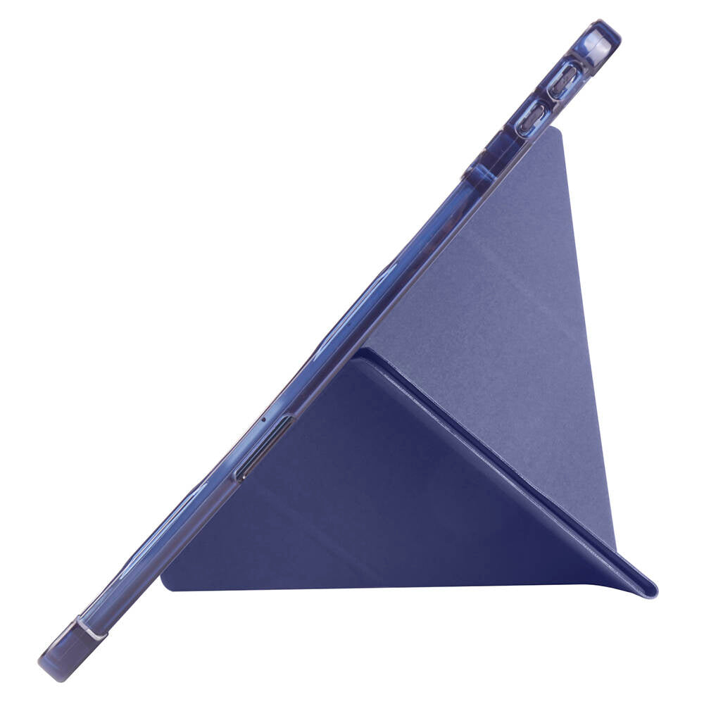 Lenovo M11 TB-330FU Kılıf Zore Tri Folding Kalem Bölmeli Standlı Kılıf Mavi