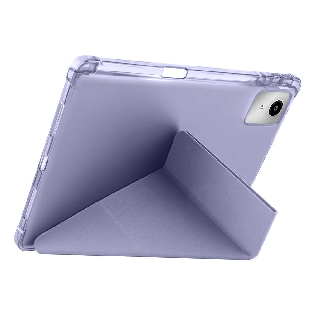 Lenovo M11 TB-330FU Kılıf Zore Tri Folding Kalem Bölmeli Standlı Kılıf Siyah