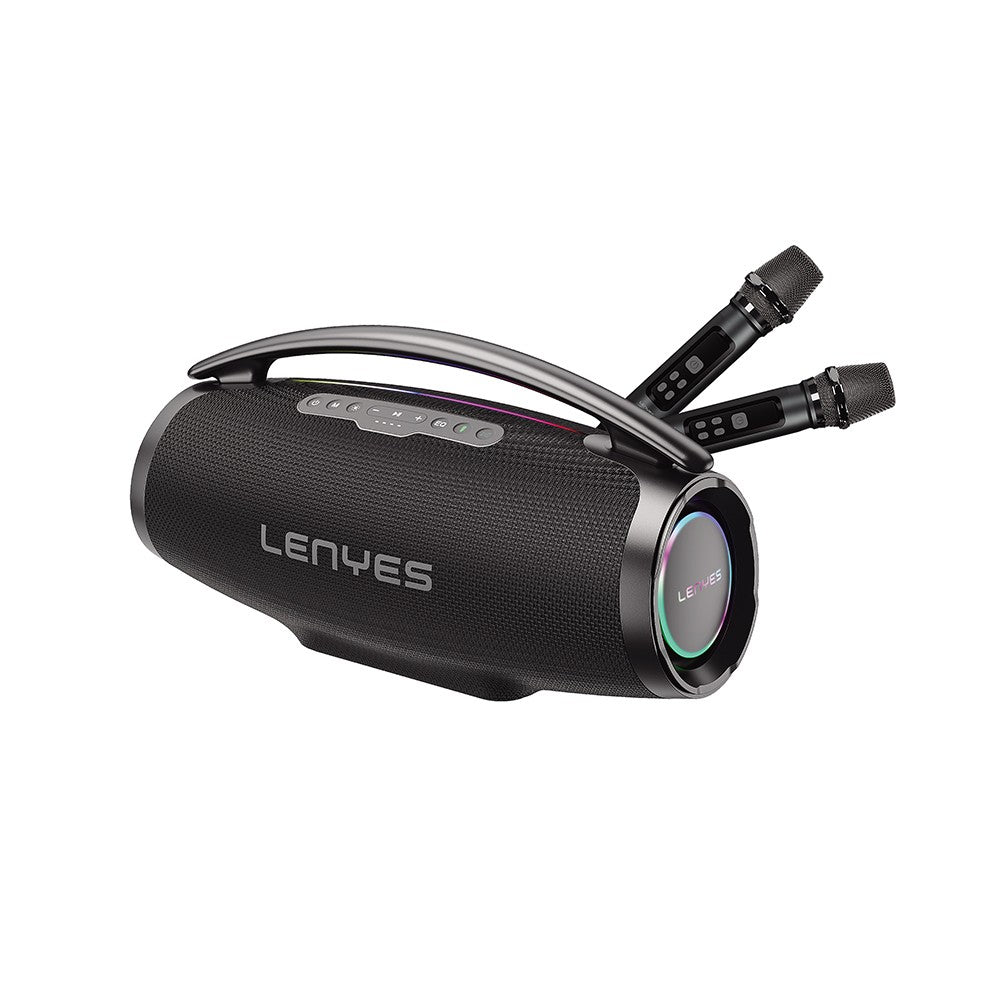 Lenyes Boost X Serisi RGB Işıklı Çift Mikrofonlu Taşınabilir Bluetooth Hoparlör v5.3 600W