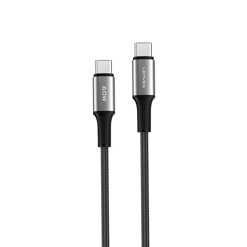 Lenyes LC559 Type-C to Type-C PD Örgü Tasarımlı Hızlı Şarj Özellikli Data ve Şarj Kablosu 60W 1M