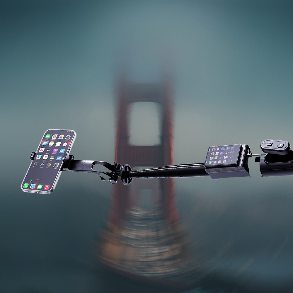 Lenyes LPH120 Uzaktan Kumandalı Çok Fonksiyonlu Sabitleyici Ekranlı Tripod ve Selfie Çubuğu