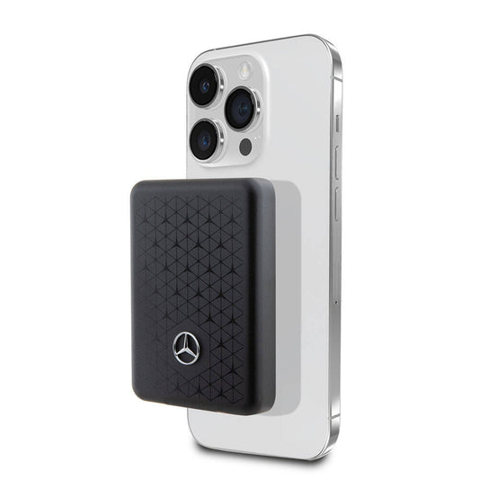 Mercedes Benz Led Işıklı Göstergeli M-safe Magnetik Orjinal Lisanslı Powerbank 5000 Mah Siyah