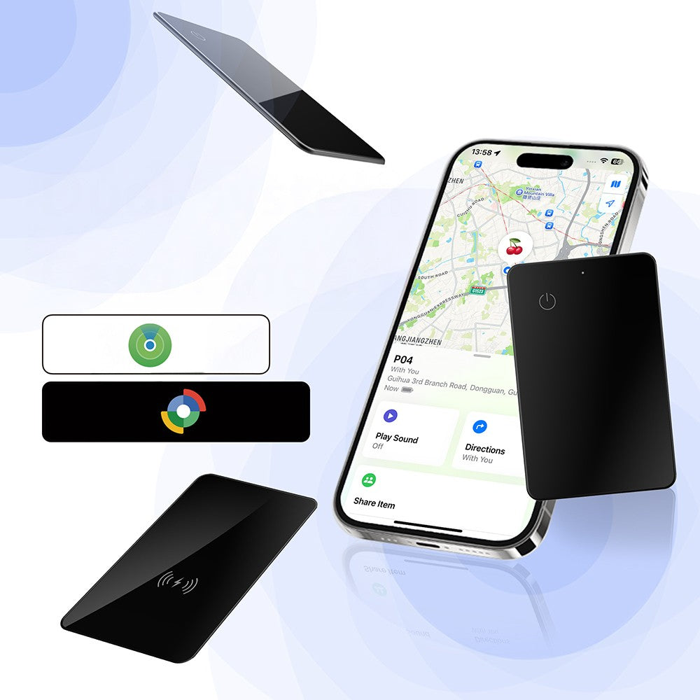 Micflip P045 Suya Dayanıklı iOS ve Android Cihazlar için Wireless Şarj Özellikli Akıllı Takip Kartı