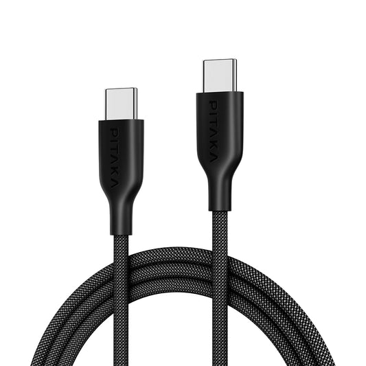 Pitaka Flex Braided Örgülü Tasarımlı Type-C to Type-C PD Data ve Şarj Kablosu 60W 1.2M Beyaz