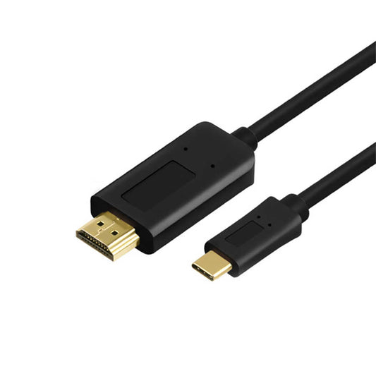 Qgeem QG-UA11 Type-C To HDMI Kablo 1.8M Siyah