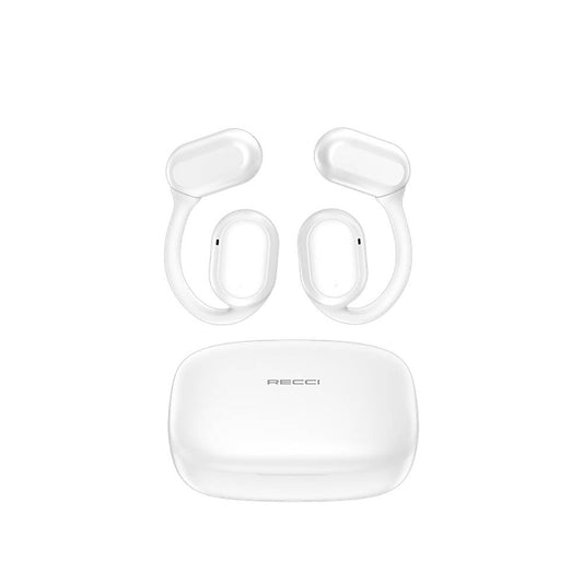 Recci REP-W76 OWS Wireless Hi-Fi Ses Kaliteli Dijital Led Göstergeli Bluetooth v5.3 Elegant Serisi Kulak İçi Kulaklık Siyah