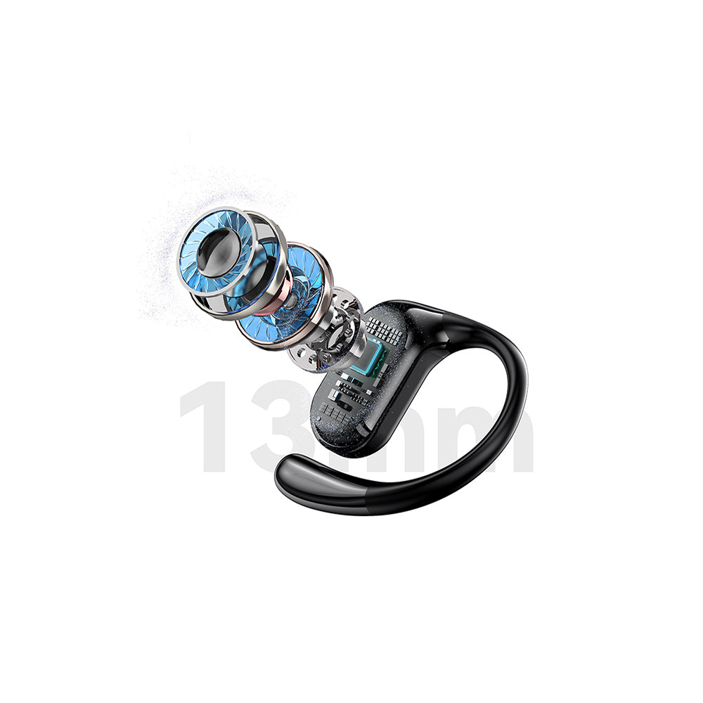 Recci REP-W92 OWS Wireless Hi-Fi Ses Kaliteli Bluetooth v5.3 Kulak İçi Kulaklık Siyah