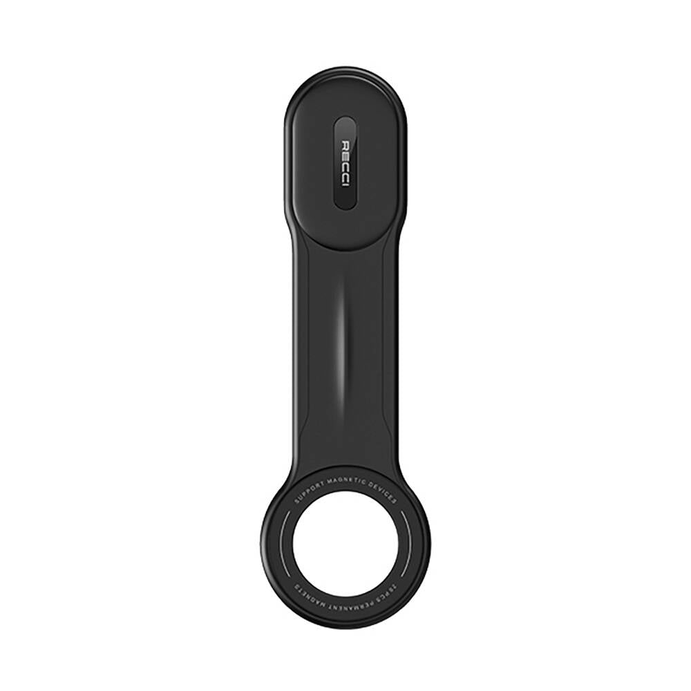 Recci RHO-C40 Magnetik M-safe Uyumlu Bükülebilen Eğimli ve Düz Zemin Araç Telefon Tutucu Siyah