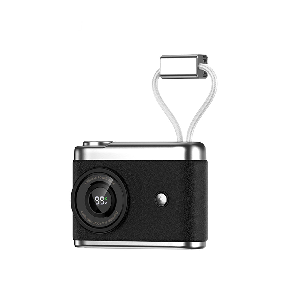 Recci RPB-P66 PD 20W Hızlı Şarj Özellikli Type-C & lightning Kablolu Powerbank 22.5W 10.000mAh Beyaz