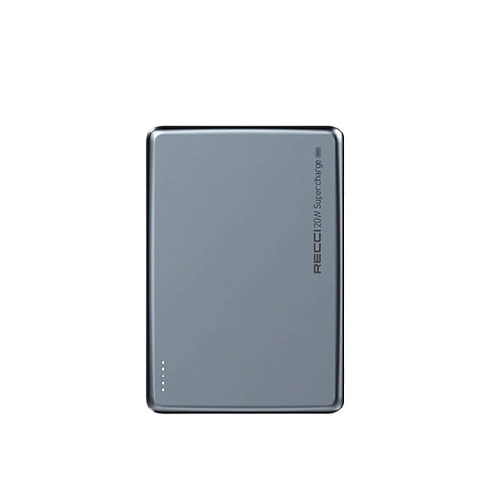 Recci RPB-W20 Taşınabilir Wireless Şarj ve PD Hızlı Şarj Özellikli Powerbank 15W 4900mAh Gold