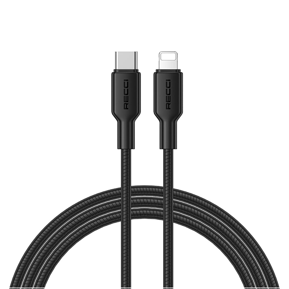 Recci RS46CL Type-C to Lightning PD 30W Hızlı Şarj Özellikli Data ve Şarj Kablosu 1.2M Beyaz